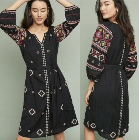 Anthropologie Dresses & Skirts - Anthropologie HENRIETTA EMBROIDERED viscose cotton PEASANT DRESS